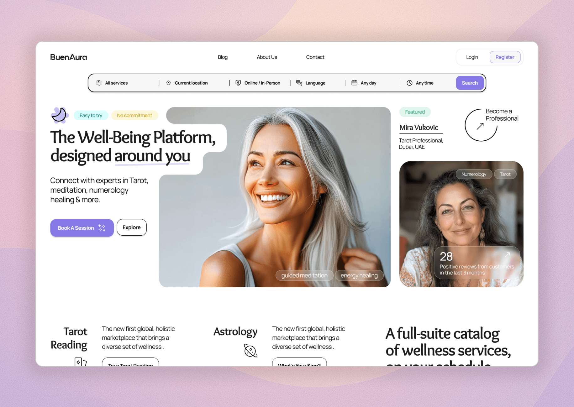 BuenAura project work sample cover image