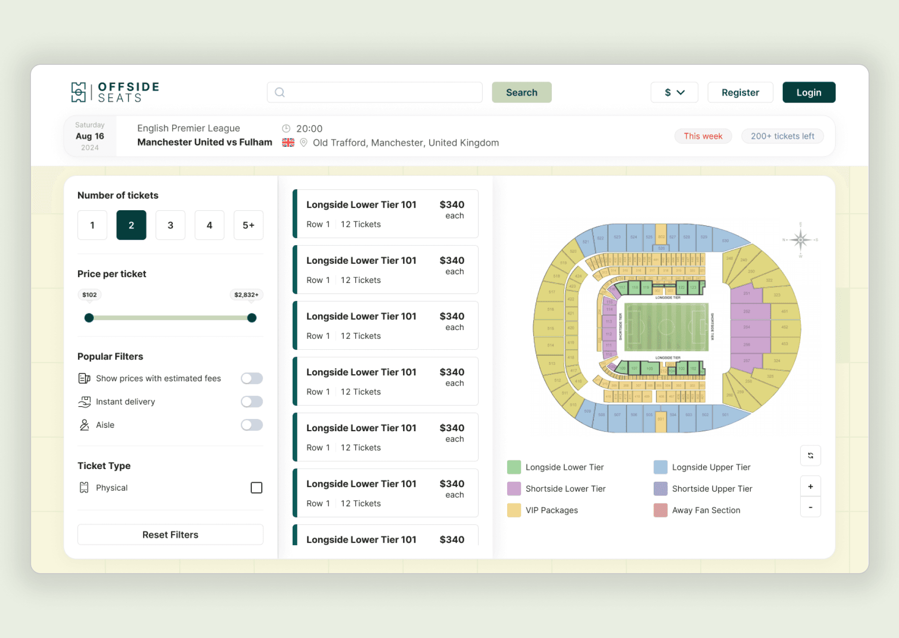 OffsideSeats project showcase